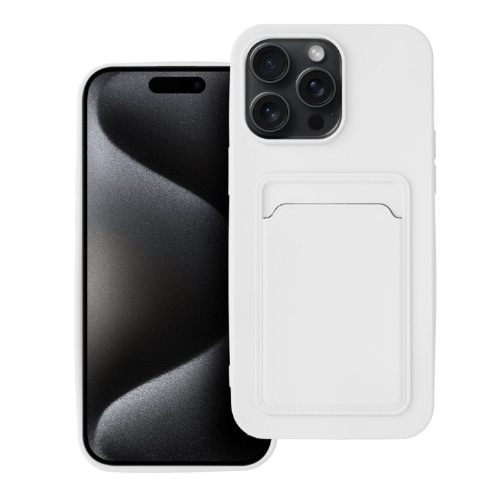 Чохол для iPhone 15 PRO MAX Card Case білий