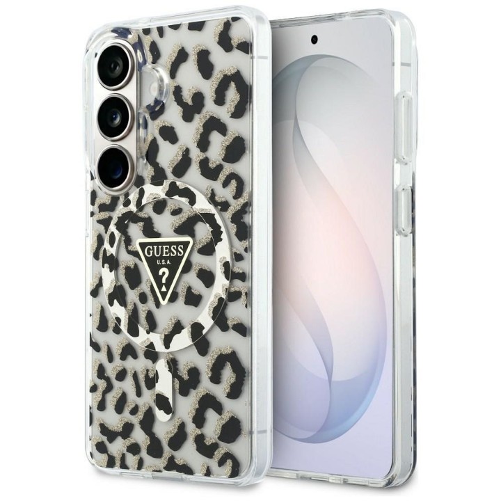 GUESS чохол для SAMSUNG S26 GUHMS26SHLEGTGLK (Magnetic IML Leopard Print Triangle) чорний