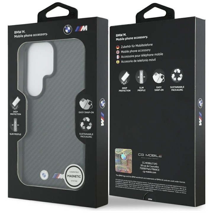 BMW case for SAMSUNG S26 Ultra BMHMS26L24CFMMK (Magnetic Kevlar W/ Logo) black