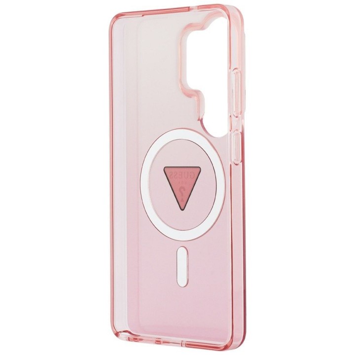 GUESS case for SAMSUNG S26 Ultra GUHMS26LHGTMLCGP (Magnetic IML Gradient Triangle) pink