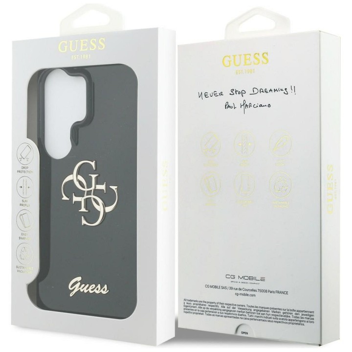 GUESS case for SAMSUNG S26 Ultra GUHMS26LHGTMLCGK (IML Big Metal 4G and Script) black