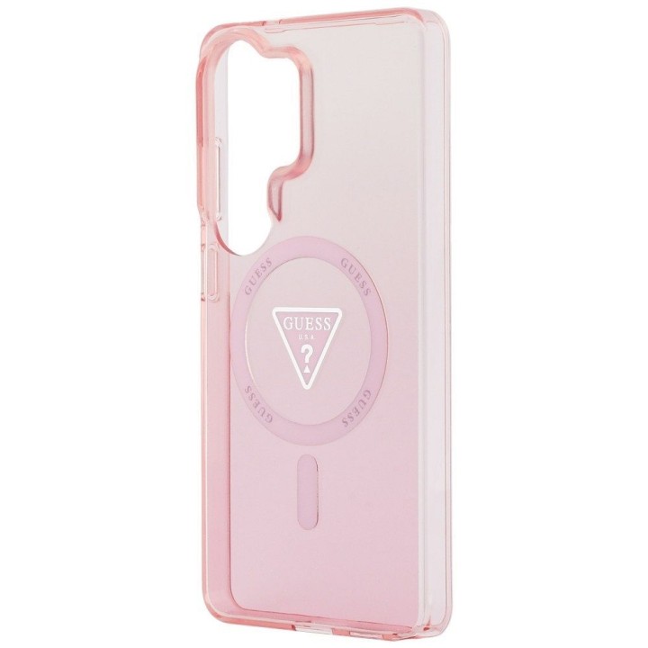 GUESS case for SAMSUNG S26 Ultra GUHMS26LHGTMLCGP (Magnetic IML Gradient Triangle) pink