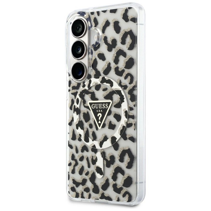 GUESS чехол для SAMSUNG S26 GUHMS26SHLEGTGLK (Magnetic IML Leopard Print Triangle) черный