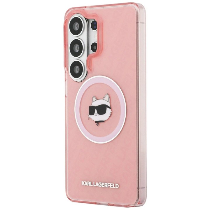 KARL LAGERFELD чохол для SAMSUNG S26 Ultra KLHMS26LHMKBCHOP (Magnetic IML Repeated Logo and Choupette) рожевий