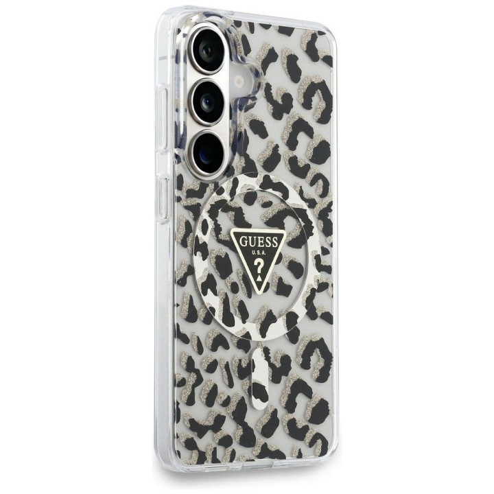 GUESS чехол для SAMSUNG S26 GUHMS26SHLEGTGLK (Magnetic IML Leopard Print Triangle) черный