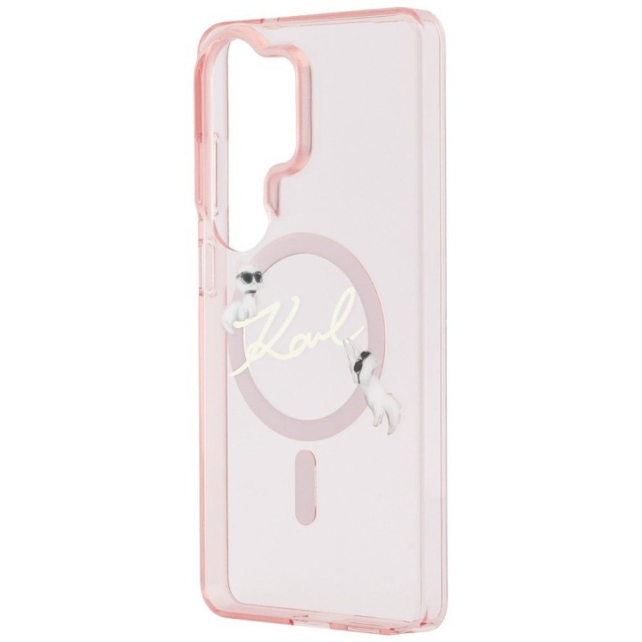 KARL LAGERFELD case for SAMSUNG S26 Ultra KLHMS26L5HKSCAP (Magnetic IML KC Script) pink