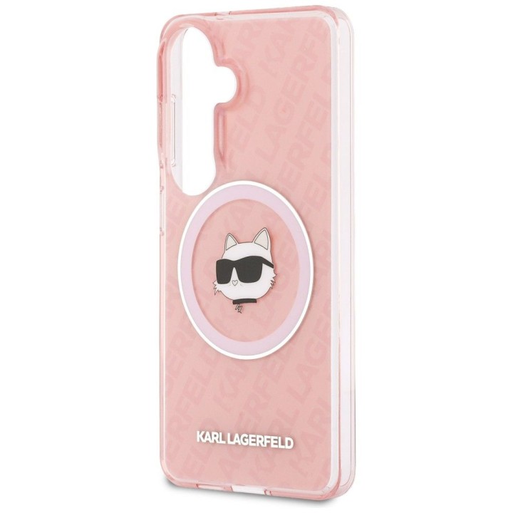 KARL LAGERFELD чехол для SAMSUNG S26 KLHMS26SHMKBCHOP (Magnetic IML Repeated Logo and Choupette) розовый