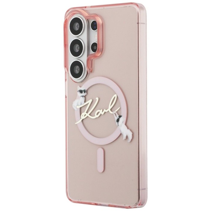 KARL LAGERFELD case for SAMSUNG S26 Ultra KLHMS26L5HKSCAP (Magnetic IML KC Script) pink