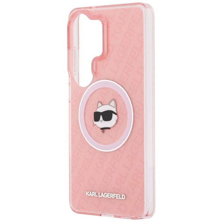 KARL LAGERFELD чехол для SAMSUNG S26 Ultra KLHMS26LHMKBCHOP (Magnetic IML Repeated Logo and Choupette) розовый