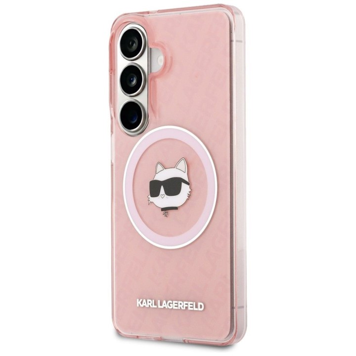 KARL LAGERFELD чехол для SAMSUNG S26 KLHMS26SHMKBCHOP (Magnetic IML Repeated Logo and Choupette) розовый