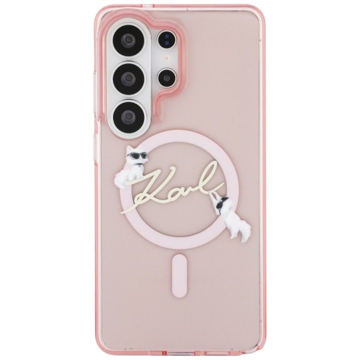 KARL LAGERFELD чохол для SAMSUNG S26 Ultra KLHMS26L5HKSCAP (Magnetic IML KC Script) рожевий