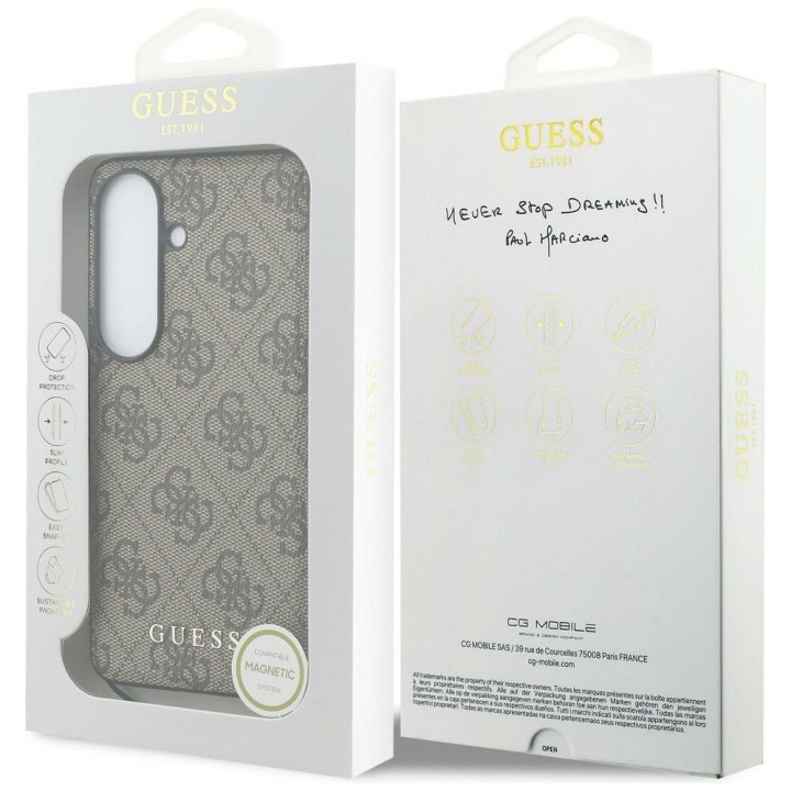GUESS чохол для SAMSUNG S26 GUHMS26SGF4GBR (PU 4G Classic Logo with Charm) коричневий