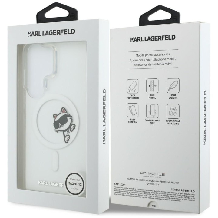 KARL LAGERFELD чохол для SAMSUNG S26 Ultra KLHMS26L6HCPSCT (Magnetic IML Peekaboo Choupette) прозорий