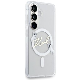 KARL LAGERFELD чехол для SAMSUNG S26 Plus KLHMS26M5HKSCAH (Magnetic IML KC Script) прозрачный