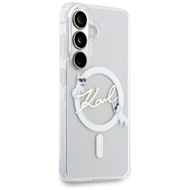 KARL LAGERFELD case for SAMSUNG S26 Plus KLHMS26M5HKSCAH (Magnetic IML KC Script) transparent