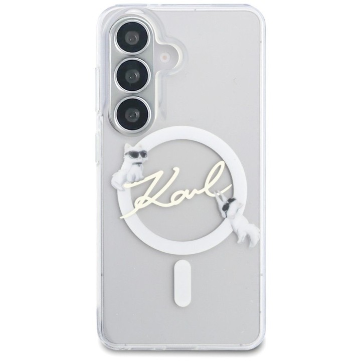 KARL LAGERFELD case for SAMSUNG S26 Plus KLHMS26M5HKSCAH (Magnetic IML KC Script) transparent