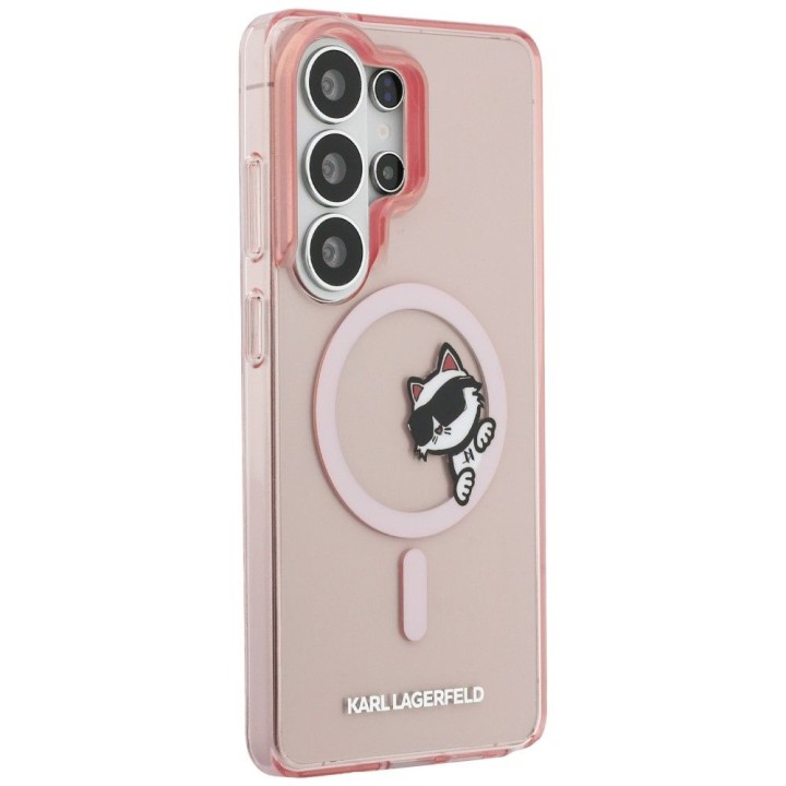 KARL LAGERFELD case for SAMSUNG S26 Ultra KLHMS26L6HCPSCP (Magnetic IML Peekaboo Choupette) pink