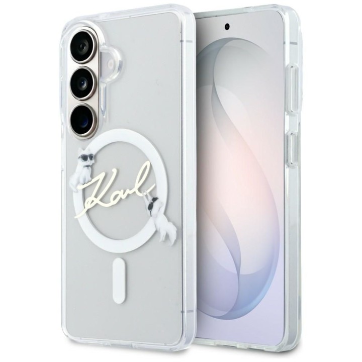 KARL LAGERFELD case for SAMSUNG S26 Plus KLHMS26M5HKSCAH (Magnetic IML KC Script) transparent