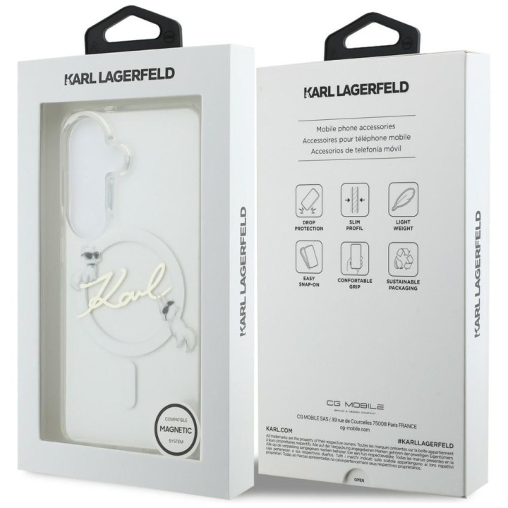 KARL LAGERFELD чохол для SAMSUNG S26 Plus KLHMS26M5HKSCAH (Magnetic IML KC Script) прозорий