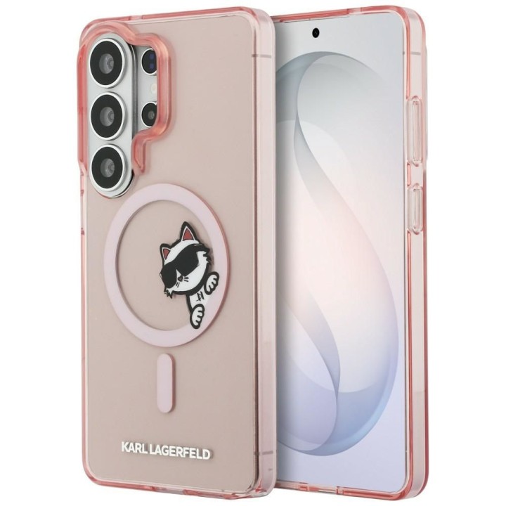 KARL LAGERFELD case for SAMSUNG S26 Ultra KLHMS26L6HCPSCP (Magnetic IML Peekaboo Choupette) pink