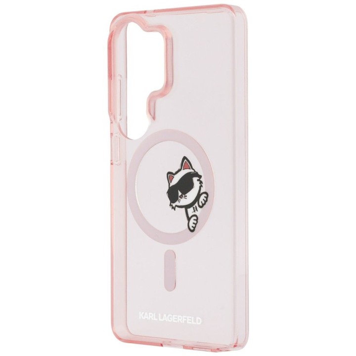 KARL LAGERFELD case for SAMSUNG S26 Ultra KLHMS26L6HCPSCP (Magnetic IML Peekaboo Choupette) pink