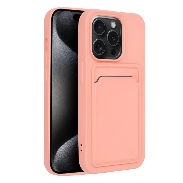 Чохол для iPhone 15 PRO Card Case рожевий