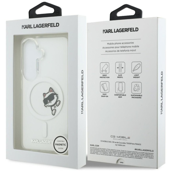 KARL LAGERFELD case for SAMSUNG S26 KLHMS26S6HCPSCT (Magnetic IML Peekaboo Choupette) transparent