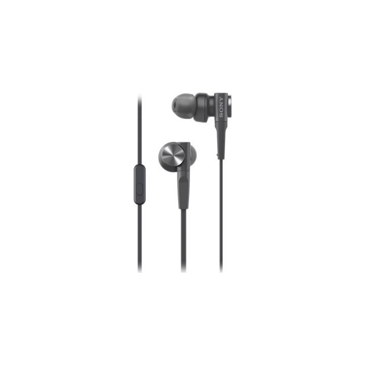 Навушники дротові вкладиші Jack 3,5 mm Sony MDR-XB55APB чорні