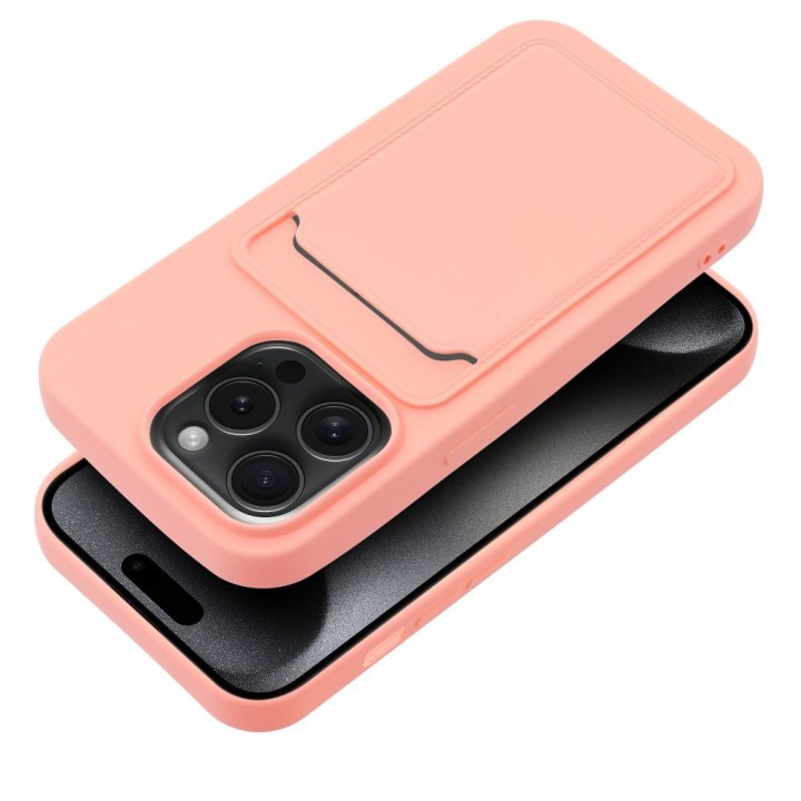 Чохол для iPhone 15 PRO Card Case рожевий