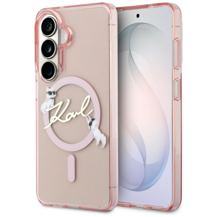 KARL LAGERFELD чехол для SAMSUNG S26 KLHMS26S5HKSCAP (Magnetic IML KC Script) розовый