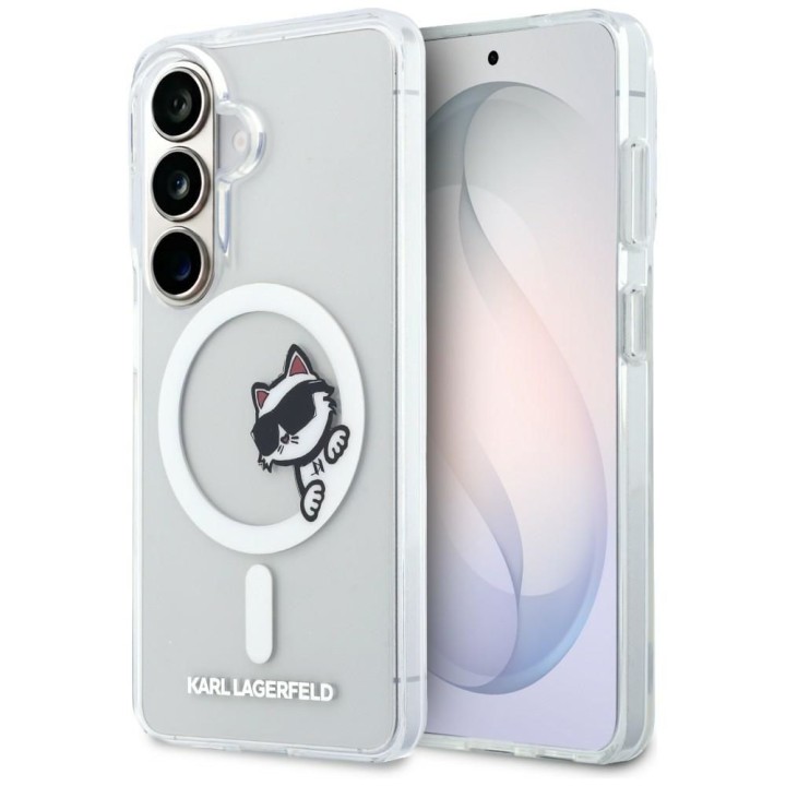 KARL LAGERFELD futerał do SAMSUNG S26 KLHMS26S6HCPSCT (Magnetic IML Peekaboo Choupette) transparentny