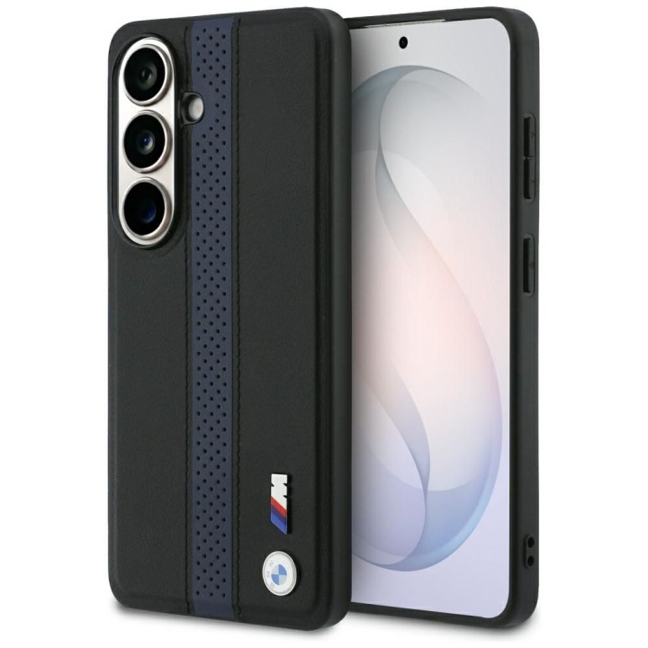 BMW чехол для SAMSUNG S26 совместимый с MagSafe BMHMS26S25PCPSKB (Perforated Stripe Logo) синий