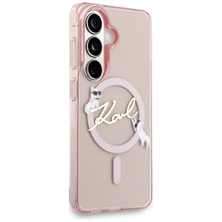 KARL LAGERFELD чехол для SAMSUNG S26 KLHMS26S5HKSCAP (Magnetic IML KC Script) розовый