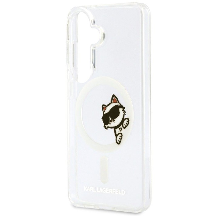 KARL LAGERFELD futerał do SAMSUNG S26 KLHMS26S6HCPSCT (Magnetic IML Peekaboo Choupette) transparentny