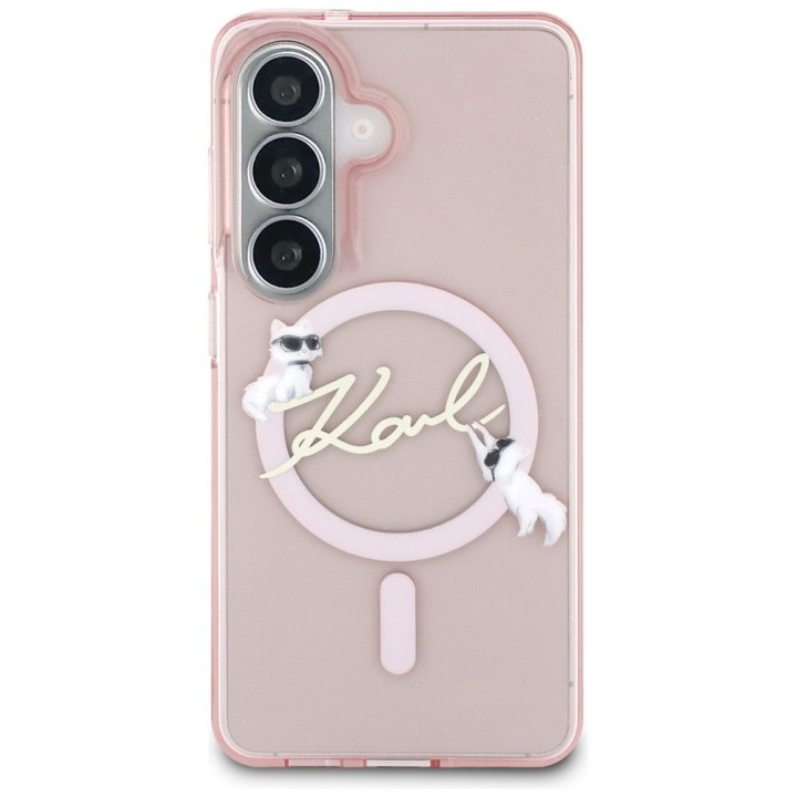 KARL LAGERFELD чохол для SAMSUNG S26 KLHMS26S5HKSCAP (Magnetic IML KC Script) рожевий