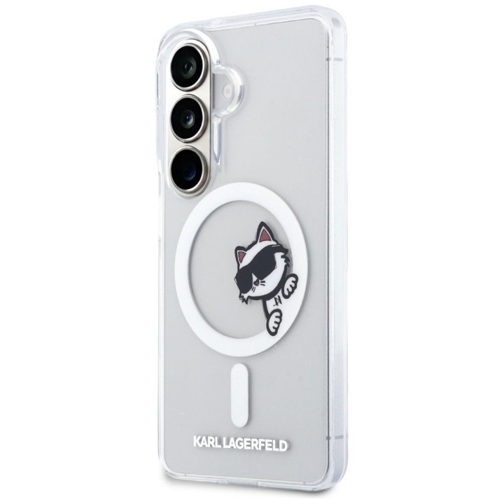 KARL LAGERFELD futerał do SAMSUNG S26 KLHMS26S6HCPSCT (Magnetic IML Peekaboo Choupette) transparentny
