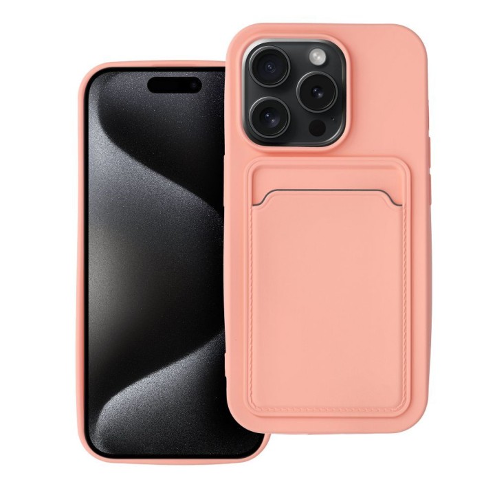 Чехол для iPhone 15 PRO Card Case розовый