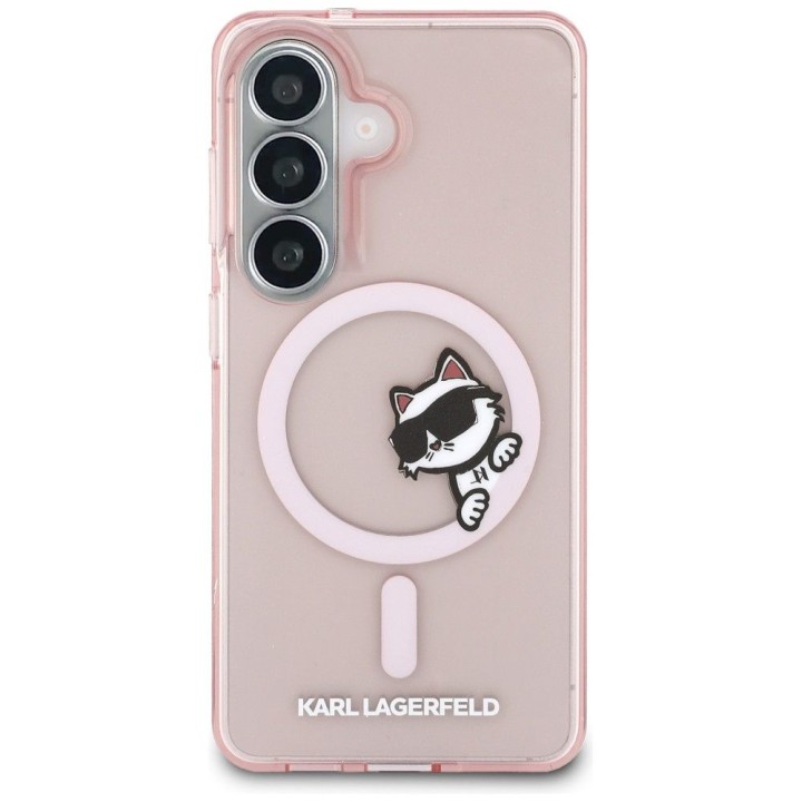KARL LAGERFELD чохол для SAMSUNG S26 KLHMS26S6HCPSCP (Magnetic IML Peekaboo Choupette) рожевий