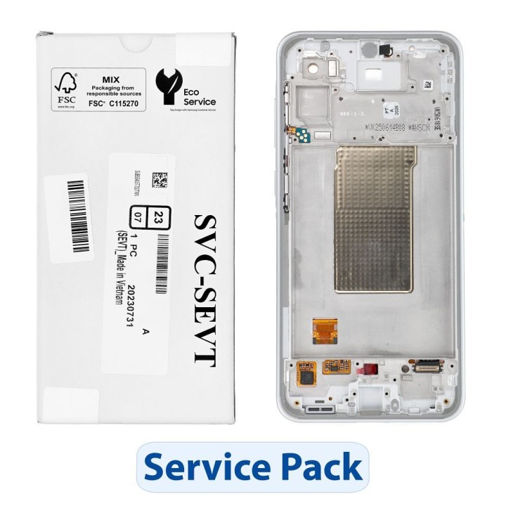 ServicePack LCD display SAMSUNG A36 5G A366B White GH82-36841B