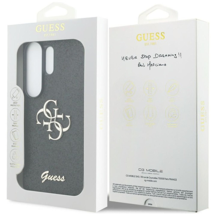 GUESS case for SAMSUNG S26 Ultra GUHCS26LHG4SGK (Fixed Glitter 4G Big Metal Logo) black