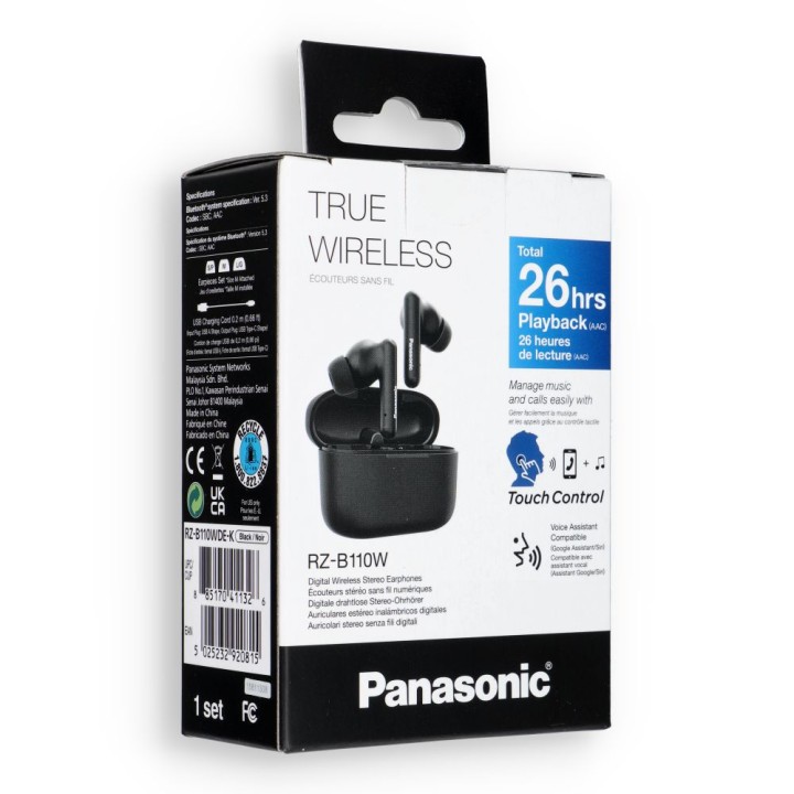 Беспроводные наушники TWS PANASONIC RZ-B110WDE-K черные