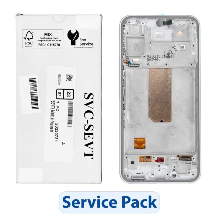 ServicePack LCD display SAMSUNG A54 5G A546B White GH82-31231B