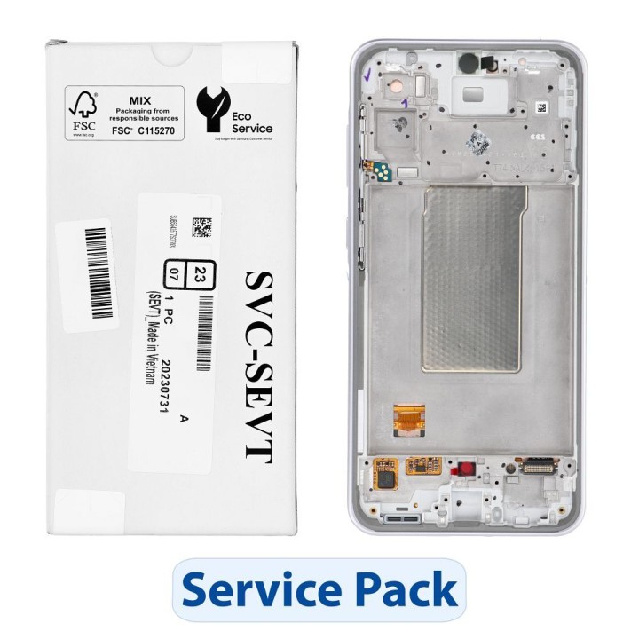 ServicePack LCD display SAMSUNG A36 5G A366B Purple GH82-36841D