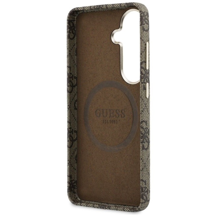 GUESS чехол для SAMSUNG S26 GUHMS26S5P4FWMSW (4G Script MagSafe) коричневый