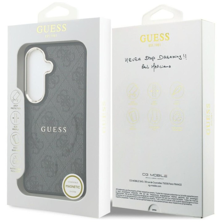GUESS чохол для SAMSUNG S26 GUHMS26SP4MSEGCK (4G Embossed Ring Magsafe) чорний