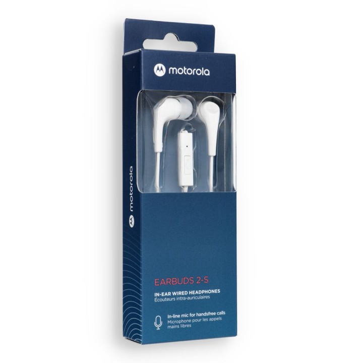 Наушники проводные вкладыши с микрофоном MOTOROLA Ear Buds 2-S белые