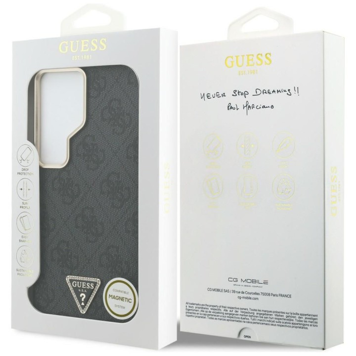 GUESS чохол для SAMSUNG S26 Ultra GUHMS26LP4GTDGMK (4G Triangle Logo MagSafe) чорний