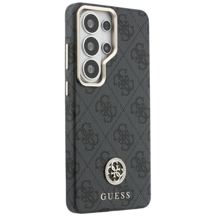 GUESS futerał do SAMSUNG S26 Ultra GUHMS26LP4GRMDEK (4G Rhinestone Round Logo MagSafe) czarny