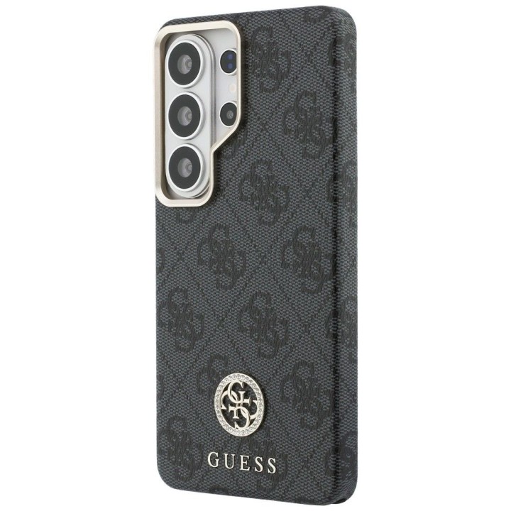 GUESS futerał do SAMSUNG S26 Ultra GUHMS26LP4GRMDEK (4G Rhinestone Round Logo MagSafe) czarny