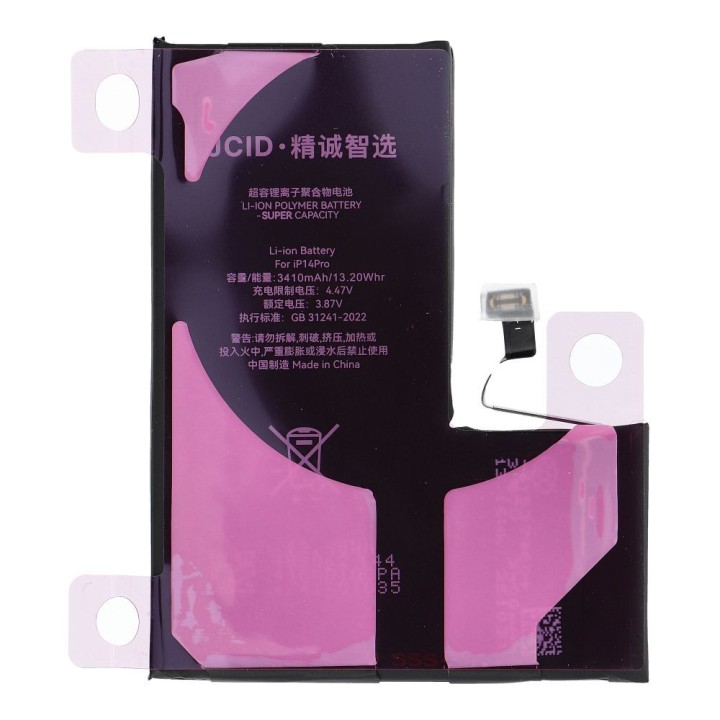 JCID Battery with assignable as New for iPhone 14 PRO (increased capacity)